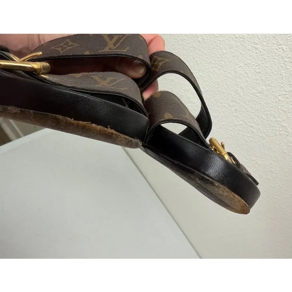 Louis Vuitton Monogram Flat Comfort Mule Sandals EU 37- US 7 - Picture 11 of 16